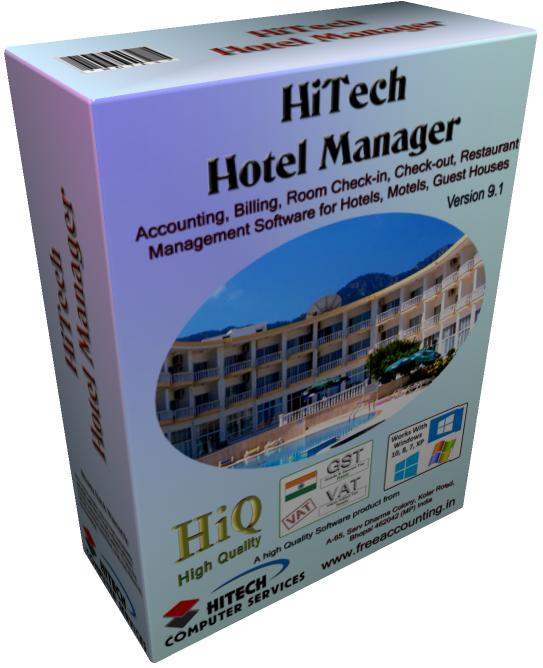 HiTech accounting software , development software, lodging software, website development software, Custom E Commerce Software, Hotel Management Software, Hotel Software, Accounting Software for Hotels, Hotel Software, Billing and Accounting Software for management of Hotels, Restaurants, Motels, Guest Houses. Modules : Rooms, Visitors, Restaurant, Payroll, Accounts & Utilities. Free Trial Download