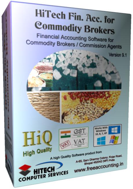 Consignment agents , clearing agent, commodity trading software, commodity funds, Commodity Futures Trading, HiTech Financial Accounting Software for Commodity Brokers, Commission Agents, Commodity Broker Software, Business Management and Accounting Software for commodity brokers, commission agents. Modules : Parties, Transactions, Payroll, Accounts & Utilities. Free Trial Download